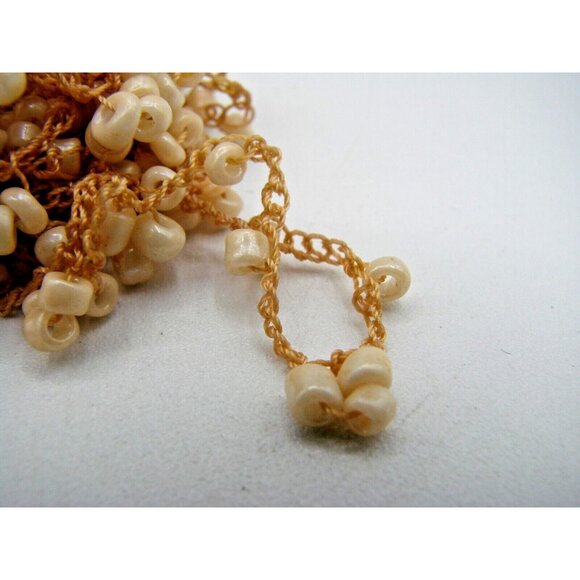 Boho Style Seed Bead Multi Strand Small Chain Necklace Fashion Beach Summer Vtg - Picture 6 of 10